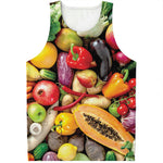 Fresh Fruits And Vegetables Print Men's Tank Top