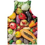 Fresh Fruits And Vegetables Print Men's Tank Top