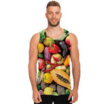 Fresh Fruits And Vegetables Print Men's Tank Top