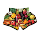 Fresh Fruits And Vegetables Print Muay Thai Boxing Shorts