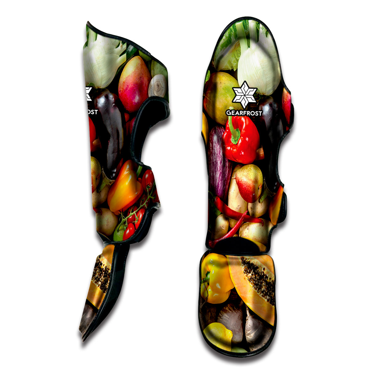 Fresh Fruits And Vegetables Print Muay Thai Shin Guard