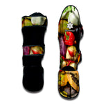 Fresh Fruits And Vegetables Print Muay Thai Shin Guard