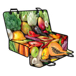 Fresh Fruits And Vegetables Print Pet Car Back Seat Cover