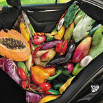 Fresh Fruits And Vegetables Print Pet Car Back Seat Cover