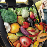Fresh Fruits And Vegetables Print Pet Car Back Seat Cover