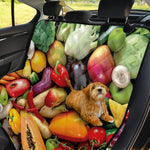 Fresh Fruits And Vegetables Print Pet Car Back Seat Cover