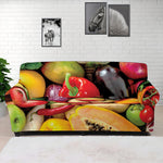 Fresh Fruits And Vegetables Print Sofa Cover