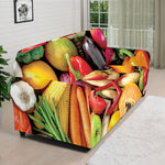 Fresh Fruits And Vegetables Print Sofa Cover