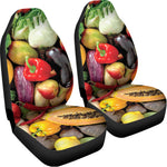 Fresh Fruits And Vegetables Print Universal Fit Car Seat Covers