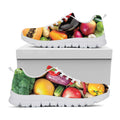 Fresh Fruits And Vegetables Print White Running Shoes