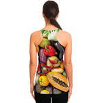 Fresh Fruits And Vegetables Print Women's Racerback Tank Top