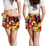 Fresh Fruits And Vegetables Print Women's Shorts
