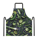 Fresh Green Fruit And Vegetables Print Apron