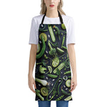 Fresh Green Fruit And Vegetables Print Apron