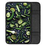Fresh Green Fruit And Vegetables Print Car Center Console Cover