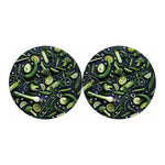 Fresh Green Fruit And Vegetables Print Car Coasters