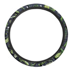 Fresh Green Fruit And Vegetables Print Car Steering Wheel Cover