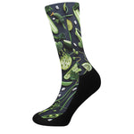 Fresh Green Fruit And Vegetables Print Crew Socks