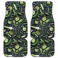 Fresh Green Fruit And Vegetables Print Front and Back Car Floor Mats