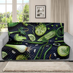 Fresh Green Fruit And Vegetables Print Futon Protector