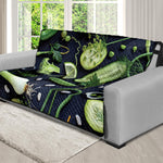 Fresh Green Fruit And Vegetables Print Futon Protector