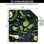 Fresh Green Fruit And Vegetables Print Futon Protector