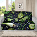 Fresh Green Fruit And Vegetables Print Futon Protector