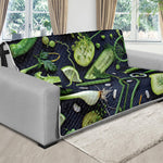 Fresh Green Fruit And Vegetables Print Futon Protector