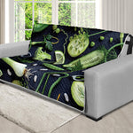 Fresh Green Fruit And Vegetables Print Futon Protector