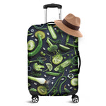 Fresh Green Fruit And Vegetables Print Luggage Cover