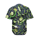 Fresh Green Fruit And Vegetables Print Men's Baseball Jersey