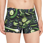 Fresh Green Fruit And Vegetables Print Men's Boxer Briefs