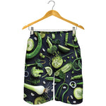 Fresh Green Fruit And Vegetables Print Men's Shorts