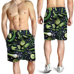 Fresh Green Fruit And Vegetables Print Men's Shorts