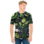 Fresh Green Fruit And Vegetables Print Men's T-Shirt