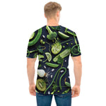 Fresh Green Fruit And Vegetables Print Men's T-Shirt