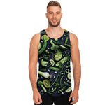 Fresh Green Fruit And Vegetables Print Men's Tank Top