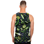 Fresh Green Fruit And Vegetables Print Men's Tank Top