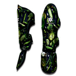 Fresh Green Fruit And Vegetables Print Muay Thai Shin Guard