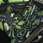Fresh Green Fruit And Vegetables Print Pet Car Back Seat Cover