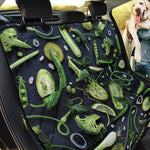 Fresh Green Fruit And Vegetables Print Pet Car Back Seat Cover