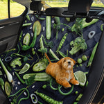 Fresh Green Fruit And Vegetables Print Pet Car Back Seat Cover