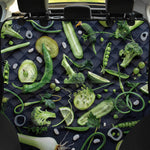 Fresh Green Fruit And Vegetables Print Pet Car Back Seat Cover