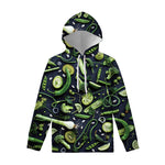 Fresh Green Fruit And Vegetables Print Pullover Hoodie