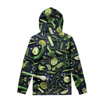 Fresh Green Fruit And Vegetables Print Pullover Hoodie