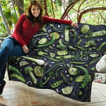 Fresh Green Fruit And Vegetables Print Quilt
