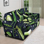 Fresh Green Fruit And Vegetables Print Sofa Cover