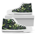 Fresh Green Fruit And Vegetables Print White High Top Sneakers