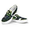 Fresh Green Fruit And Vegetables Print White Slip On Sneakers