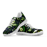 Fresh Green Fruit And Vegetables Print White Sneakers